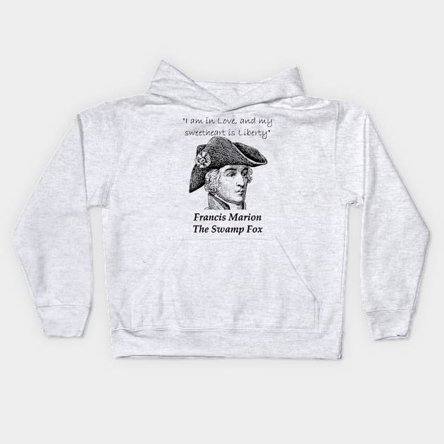 Swamp_Fox Kids Hoodie by American Revolution Podcast